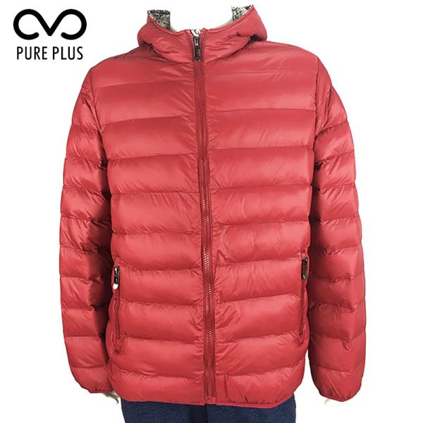 Fashionable Mens Red Padded Jacket High Protection Strong Wear Resisting
