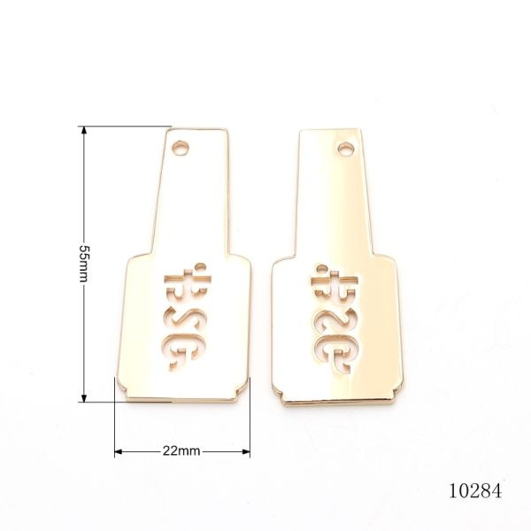 Anti Fade Wine Bottle Keychain Custom Metal Keyring Tags For Brand Gifts