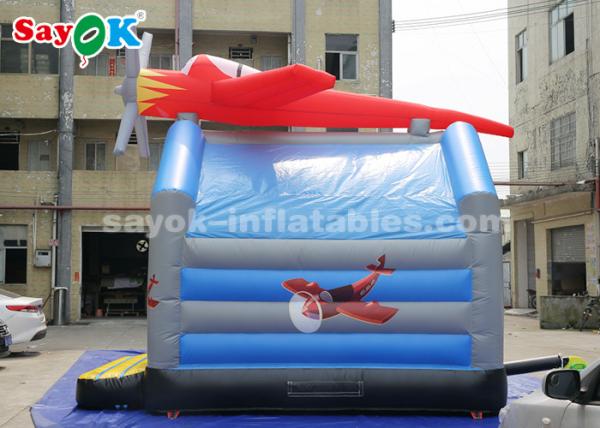 Salto inflable de las diapositivas 0.4m m de la lona animosa del PVC y gorila de la diapositiva con el aeroplano para los niños