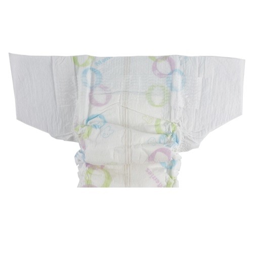 White Embossed Topsheet Cotton Baby Diapers 390*320mm PE Front Tape