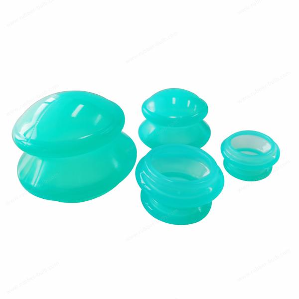 Os copos da massagem do silicone do frasco limpam copo da sução das celulites do ventouse do otário da cara do Massager do corpo de vidros colocando o anti