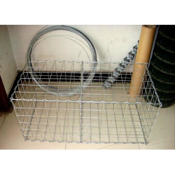 River Slide Treatment Gabion Wall Wire Mesh Zinc Aluminum Alloy 80mm*100mm