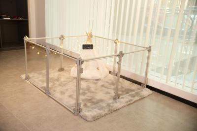 Portable Aluminium Acrylic Pet Playpen For Dog Puppy Rabbit