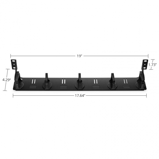 Черный 1U 12 портов сетевой шкаф стойки монтаж кабельного управления кабельного организатора для структуры