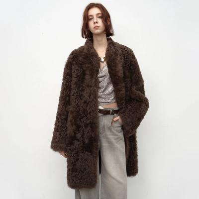 Faux Persian Lamb Fur Coat