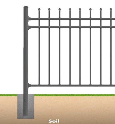 Durable Tubular Steel Fence Made From Galvanized Steel Pipe With Powder Coated Surface Treatment For Corrosion Resistance And Long Lasting
