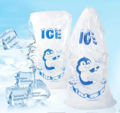 Transparent Disposable Plastic Ice Cube Bags Custom Printed Delivery