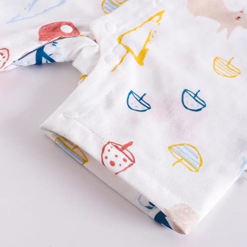 Anti Bacterial Muslin Baby Pajamas Bodysuit 100 Cotton Easy Care Breathable