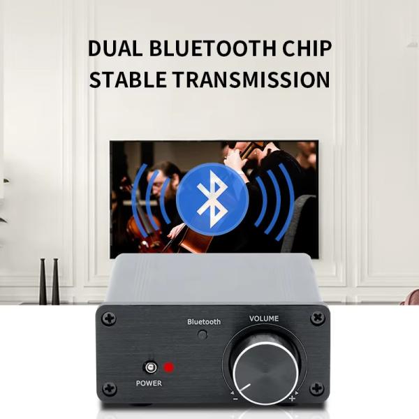 TPA3116 Digital Amplifier 100W Stereo HiFi Class D with Bluetooth 5.0 and Aluminum Alloy Housing