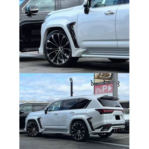 WD Style FRP Lexus LX600 Body Kit Front Lip Side Skirt Rear Diffuser Spoiler