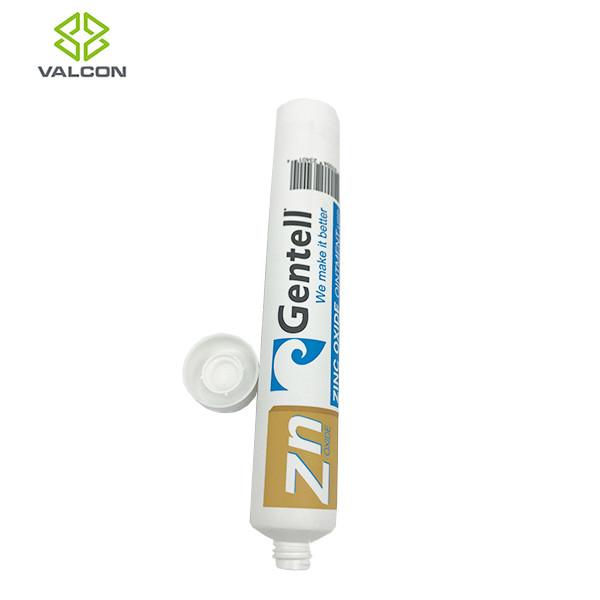 Customized Pharmaceutical Tube Packaging , White Screw Cap Plastic Ointment Tubes