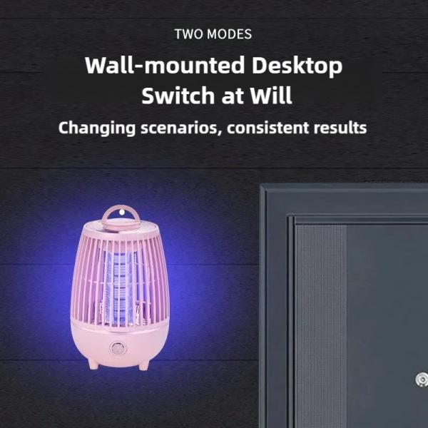 USB Rechargeable Bug Zapper Lamp With High Voltage 2700V Newest Design Cleaning Brush And Li Battery