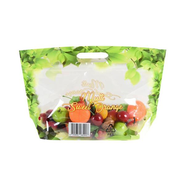 Customized Fruit OPP Packaging plastic k Pouch for grape/cherry/fruit Packing with Hanger Hole