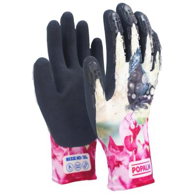 Butterfly Digital Print Garden Work Gloves With Tpr Impact Protection And Colorful Digital Prints