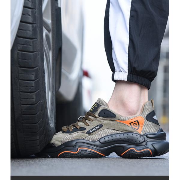 Проницательная и износостойкая летающая тканевая защитная поверхность для безопасности Рабочая обувь против разбивания и пробивания