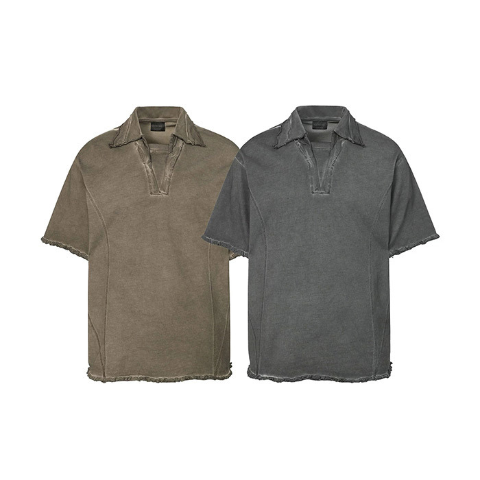 Raw Edge Men's Custom Polo Shirts Dark Custom Polo Shirt Oversized