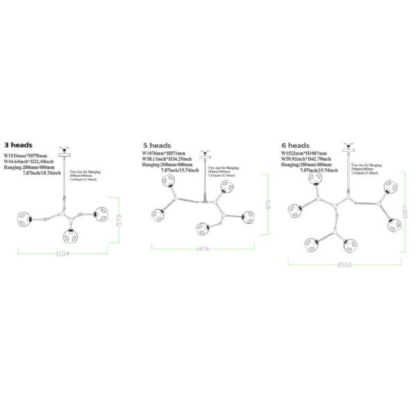 Vintage Glass Hanging Lamp Lighting Chandelier Pendant Light