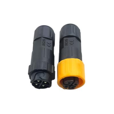 Male Female Waterproof Circular Connector 500V IP67 Self Locking Wire Connector