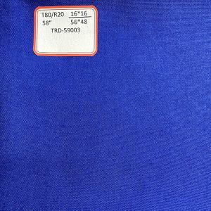 Polyester Viscose Blended TR Fabric T80/R20 16x16 56x48 1/1 Workwear Fabric