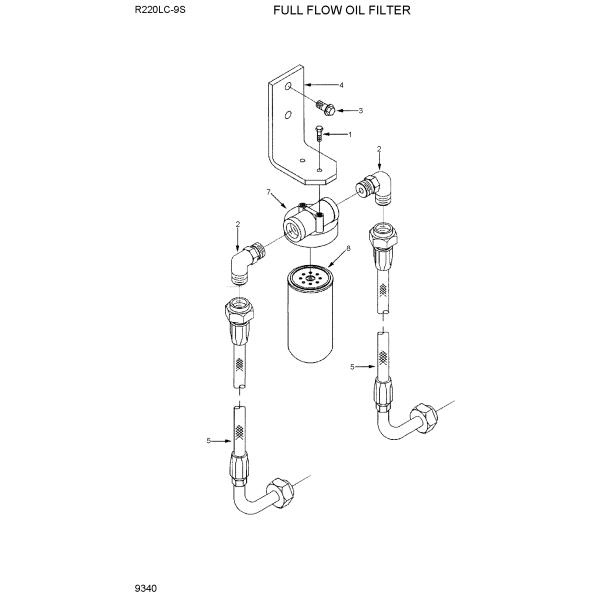 3923357 главных частей экскаватора гидравлического фильтра для Hyundai R210LC9