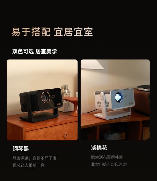 White Dust Free projector 1080P Smart Projector 4k With Netflix