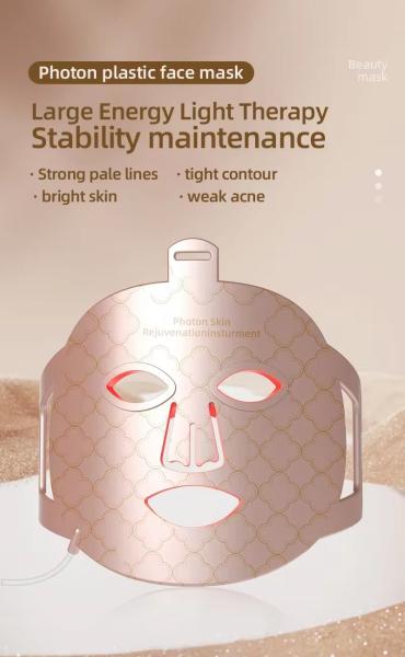 Home Electric LED Red Light Face Mask Silicone 7 Colors LED Photon Therapy Facial Mask
