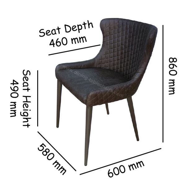 Brown Upholstered Living Room Chair Powder Coating Finish Easily Cleaning
