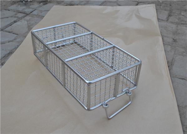cesta de fio de aço inoxidável do metal 304 316 316L com produto comestível de lustro