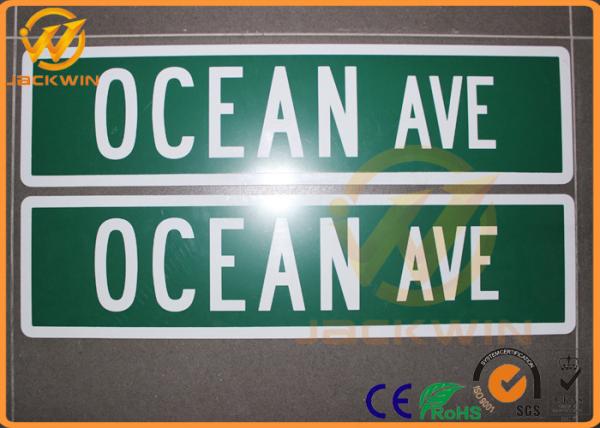 Diamond Grade Reflective Aluminum Road Safety Sign For Ocean Ave SGS Approval
