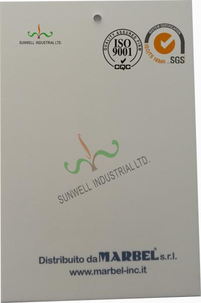 White Boards POLO Tee Garment Swing  Hang Tags Matt Lamination Finishing