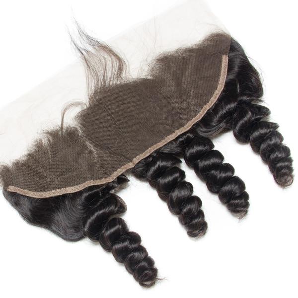 30'' Peruvian Loose Wave Virgin Hair Weave Pre Plucked Front With Bundles