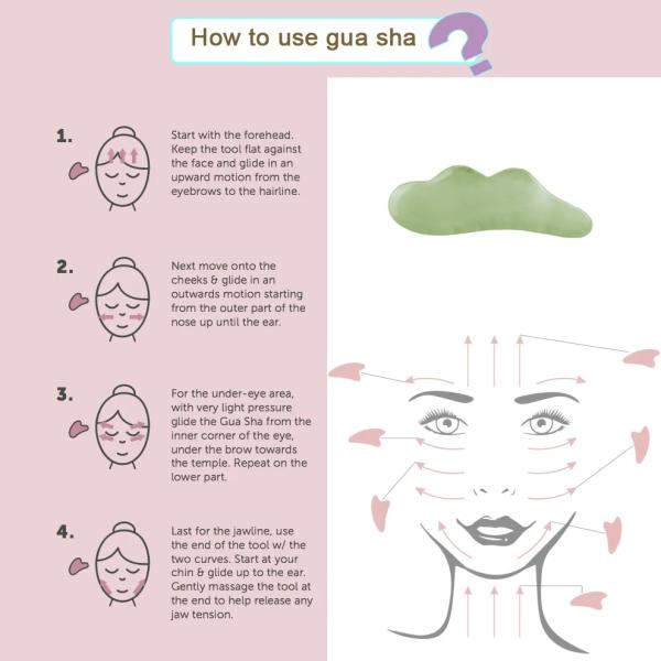 Skin Tightening Lifting Remove Winkles Natural Xiuyan Jade Gua Sha Scraping Massage Board Custom Logo 2024 Best Product