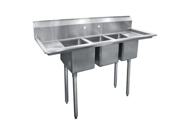 Acid / Alkali Resistant Commercial Stainless Steel Sink For Restaurant / Hospital
