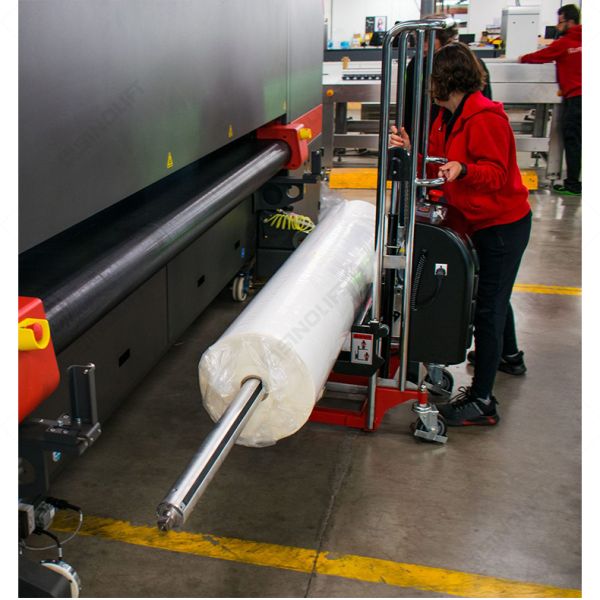 Sinolift EFM roll and reel material stacker - simple manual operation