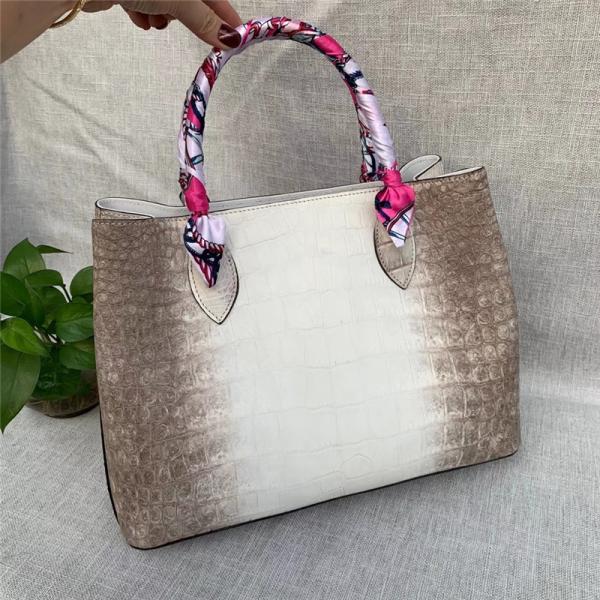 Authentic Crocodile Belly Skin Women Handbag Genuine Alligator Leather Female Scarf Totes Purse Lady Large Shoulder Bag