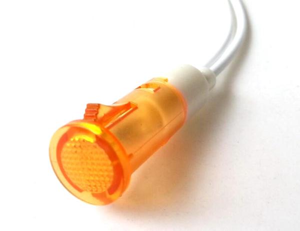 120v 220V Round  Neon Panel Indicator Light Lamp 10mm with cable HIFI DIY