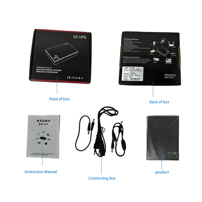 12В 10400mah Mini UPS источник питания 18W 36W Mini UPS Poe Для Wi-Fi маршрутизатора