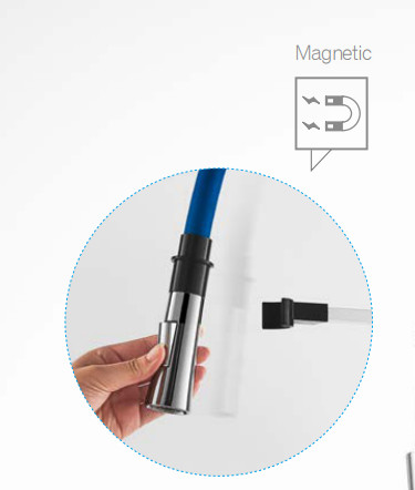 2 Spray Mode Magnetic Docking Kitchen Faucet Silicone Hose 360 Rotate Kitchen Tap