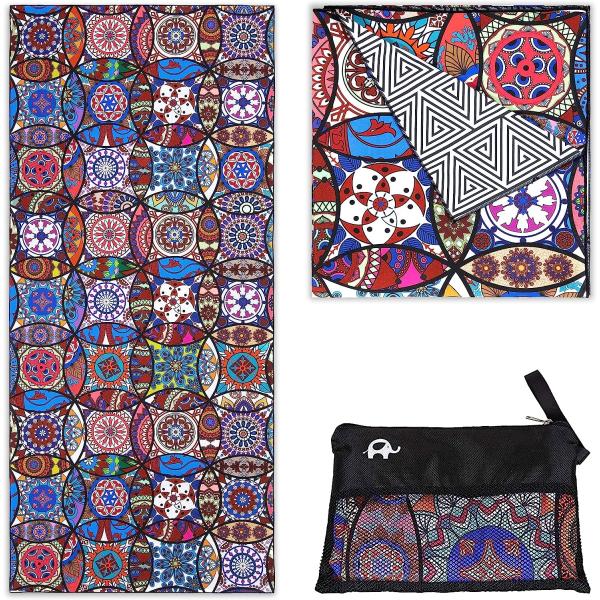 Материал из микроволокна Печатный полотенце для пляжа с инструкциями по уходу