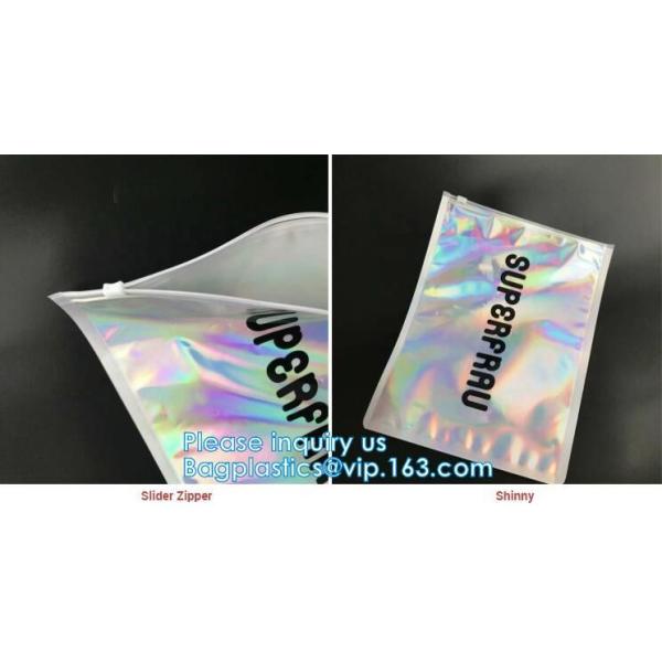 Metallized mailer pac Hologram Shiny Foil Glamour Holographic Mailers Metallic Mailer Apparel garment clothes Packaging