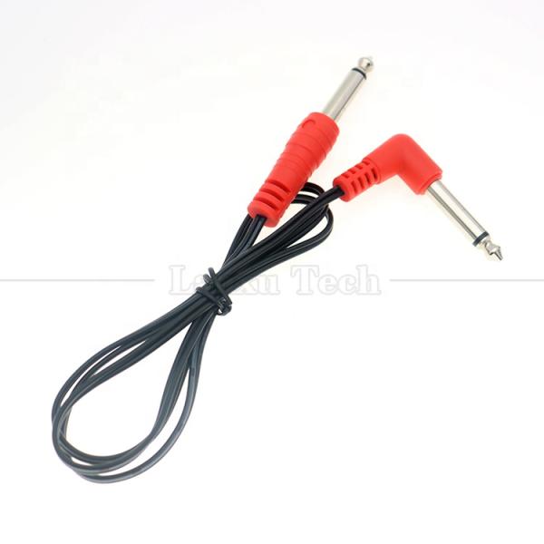90 degrés d'angle droit à droite 6,35 mm TS Jack câble audio stéréo pour Gui tar pédale
