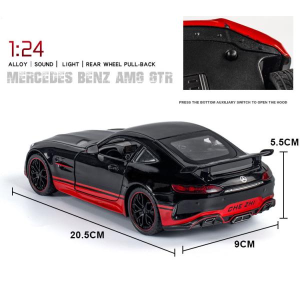 Alloy Amg Car Model 1 24 Daben Gtr With Spray Recoil Acousto-Optic Simulation Sports Car