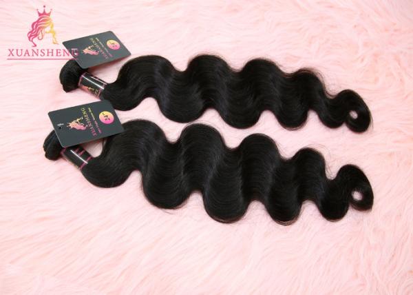 100% Virgin Cuticle Aligned Indian Hair / Double Drawn Human Body Wave Bundles