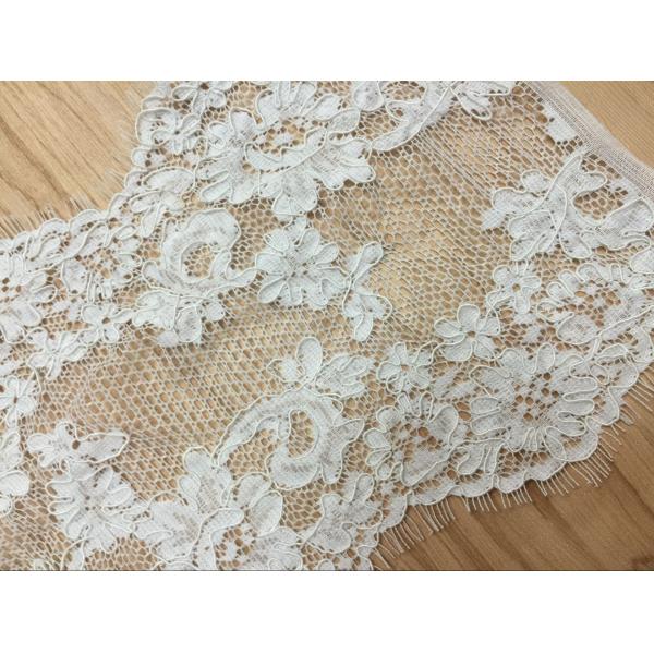 Jacquard Lace border for Wedding dress  Cord lace edge in Ivory Color