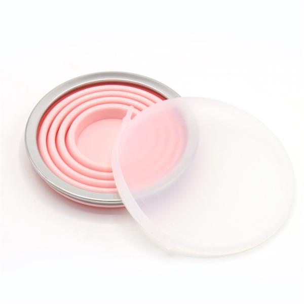 Silk Screen Logo 90g Retractable Foldable Silicone Coffee Cup