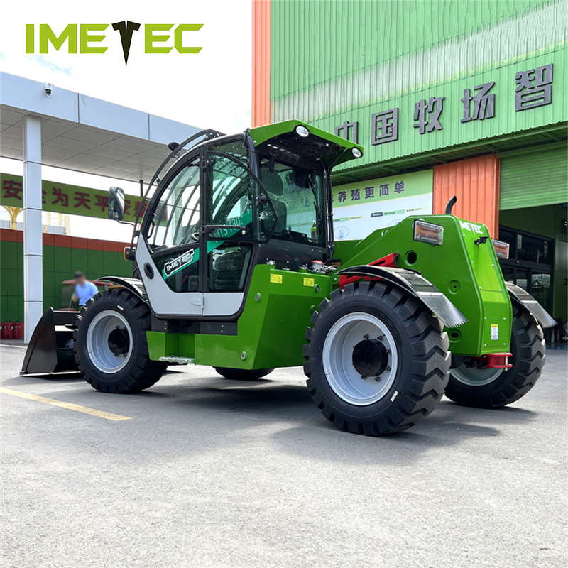 IMETEC Telescopic Handler Forklift with 3Ton Lifting Capacity Quick Hitch and Compact Chassis for Farm and Construction