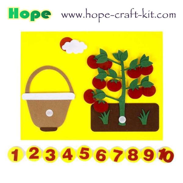Felt DIY Material Kids Toddler Children Numbers Education Kits Teaching Aids digits Felt Fruit Vegetables OEM ODM
