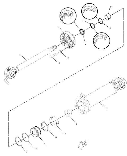 CA3812334 381-2334 3812334 Seal Kit Tilt Cylinder For Cat Wheel Loader 950H 962H (Комплект уплотнителей для кошачьих погрузчиков)