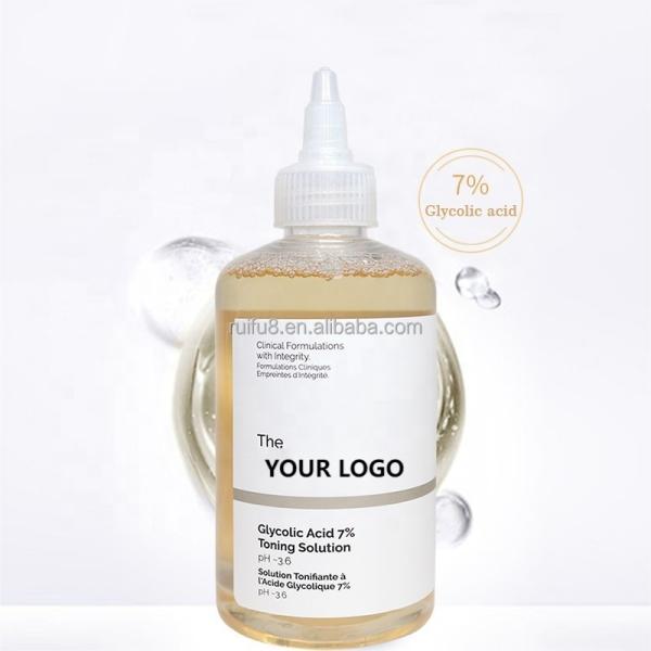 Blackhead Remover Toner OEM Cosmetic Factory 7% Glycolic Acid Fruit Acid Serum