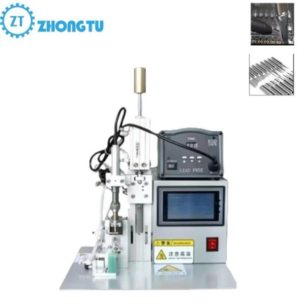 Portable Semi-Auto Soldering Machine for Micro Switch USB Cable Connector Adjustable Soldering Iron Type and Solid Plugs